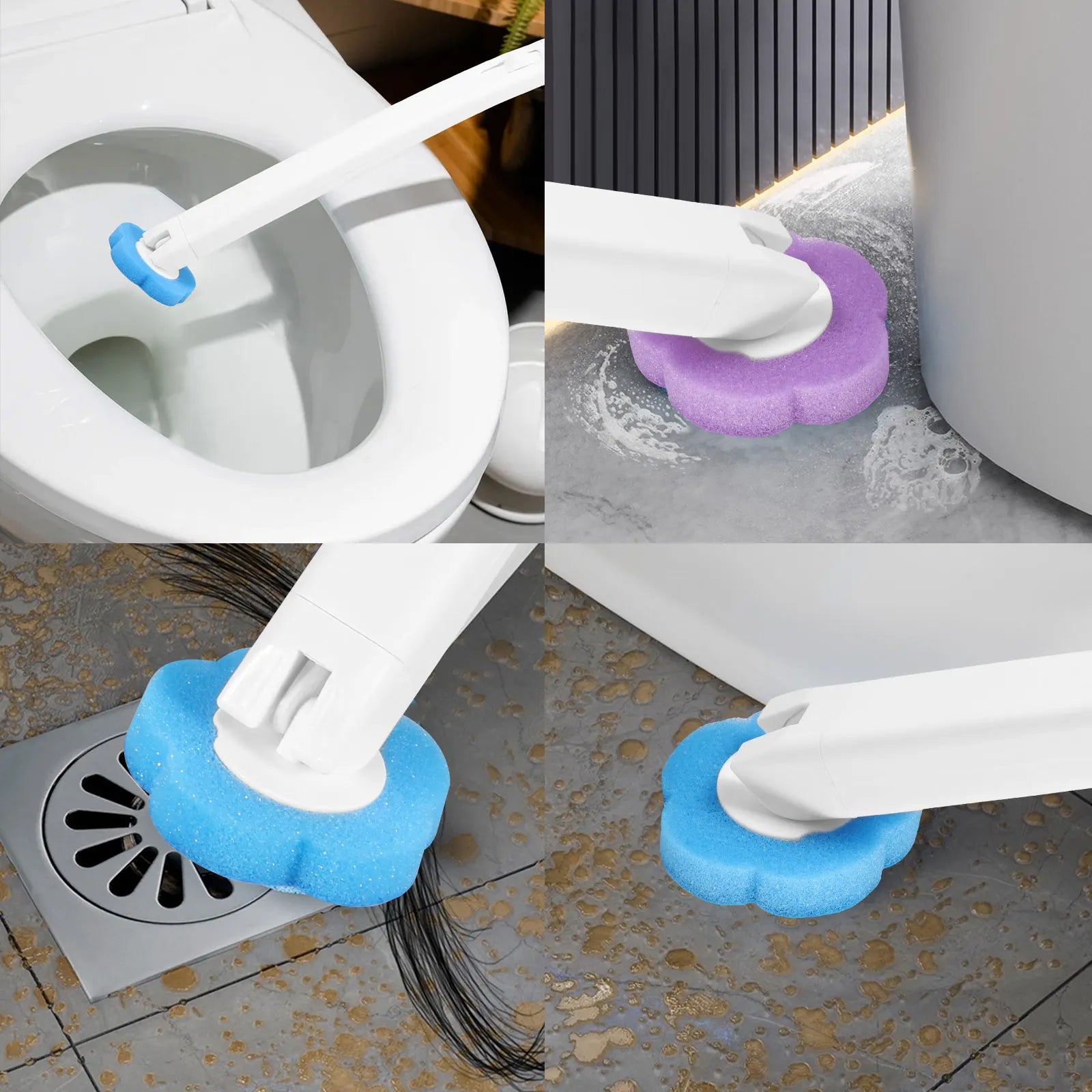 Toilet Brush Disposable Replacement Head Cleaning Kit Toilet Bowl Brush