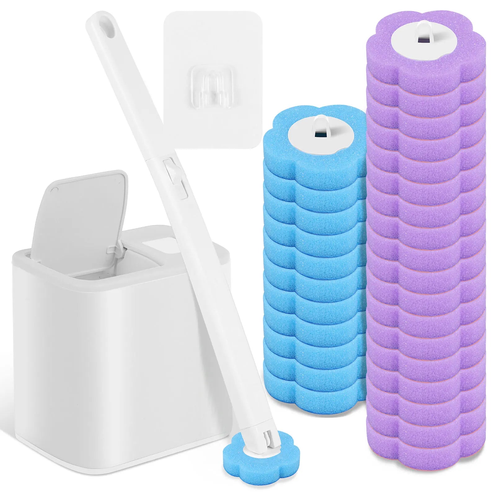 Toilet Brush Disposable Replacement Head Cleaning Kit Toilet Bowl Brush