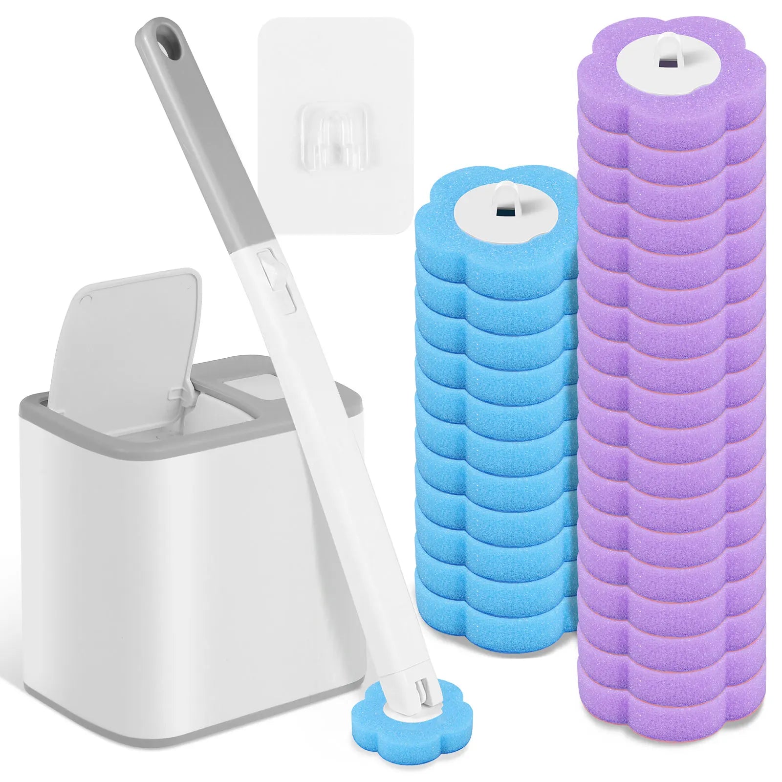 Toilet Brush Disposable Replacement Head Cleaning Kit Toilet Bowl Brush